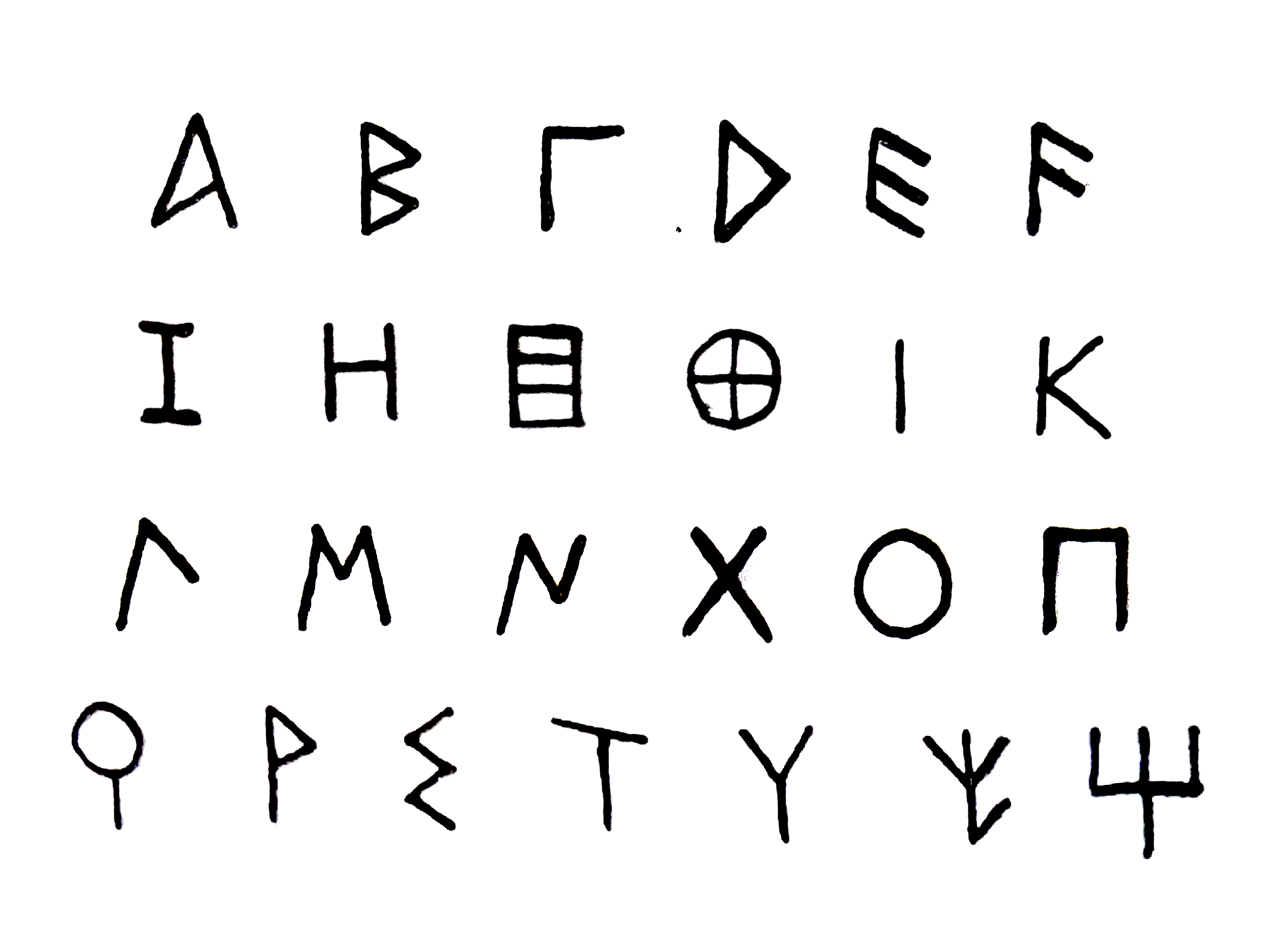 L’alfabeto messapico arcaico